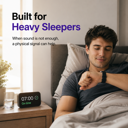 Shock alarm watch for heavy sleepers