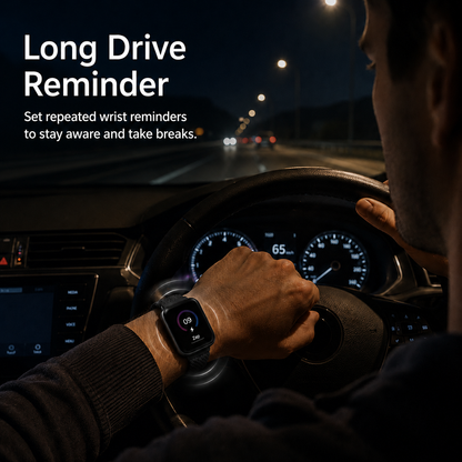 Anti-fatigue reminder watch for long drives